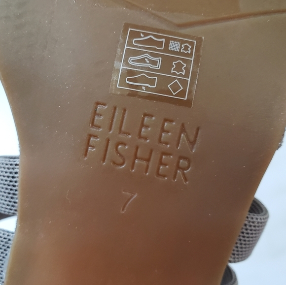 EILEEN-FISHER Juka Pump in Mica Size 7 Sandal Closed Toe Metallic Block - Picture 7 of 8